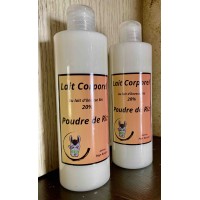 Lait corporel au lait d'ânesse poudre de riz